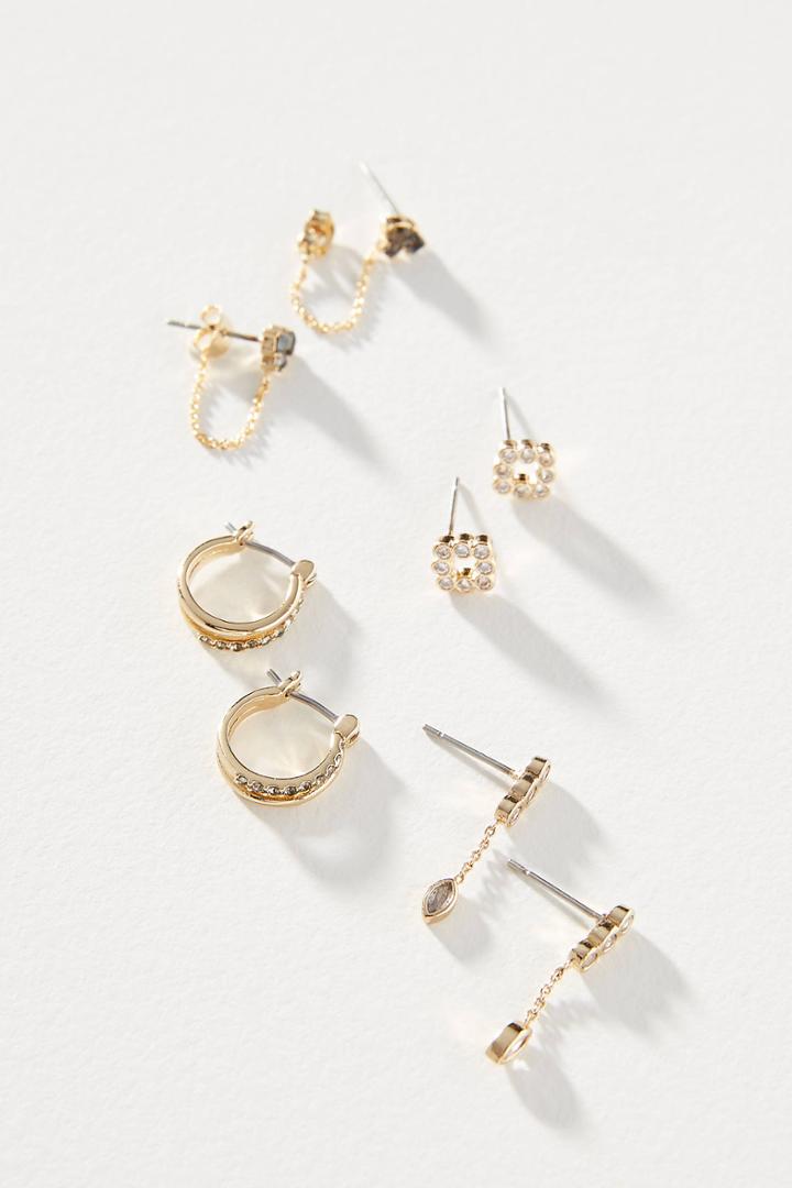 Anthropologie Hallie Sparkle Earring Set