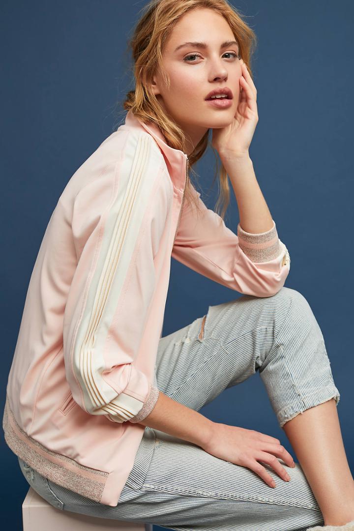 Maeve Striped Track Jacket