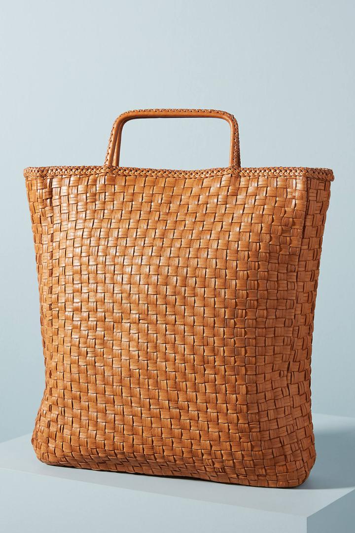 En Shalla Woven Shopper Tote Bag