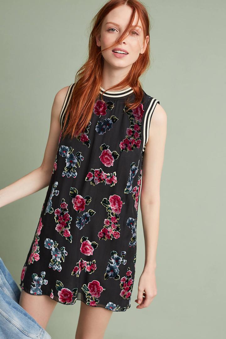 Anna Sui Rose Velvet Burn Out Dress