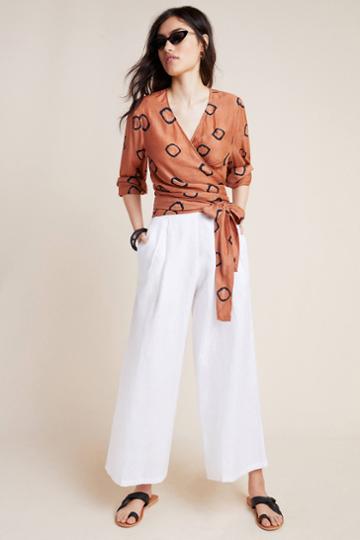 Norblack Norwhite Batik Wrap Blouse