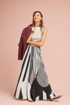Geisha Designs Pleated & Printed Wide-legs