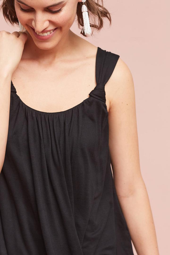 Vanessa Virginia Knotted Scoop Neck Tank Top