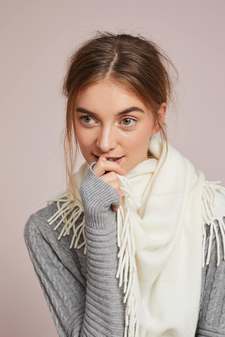 Captiva Cashmere Fringed Cashmere Scarf