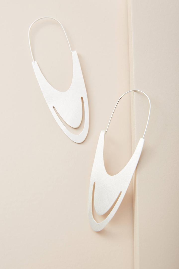 Anthropologie Anastasia Oval Hoop Earrings