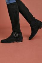 Kiwi Encrusted Buckle Riding Boots