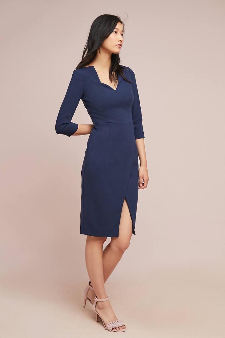 Black Halo Knotted Velvet Dress