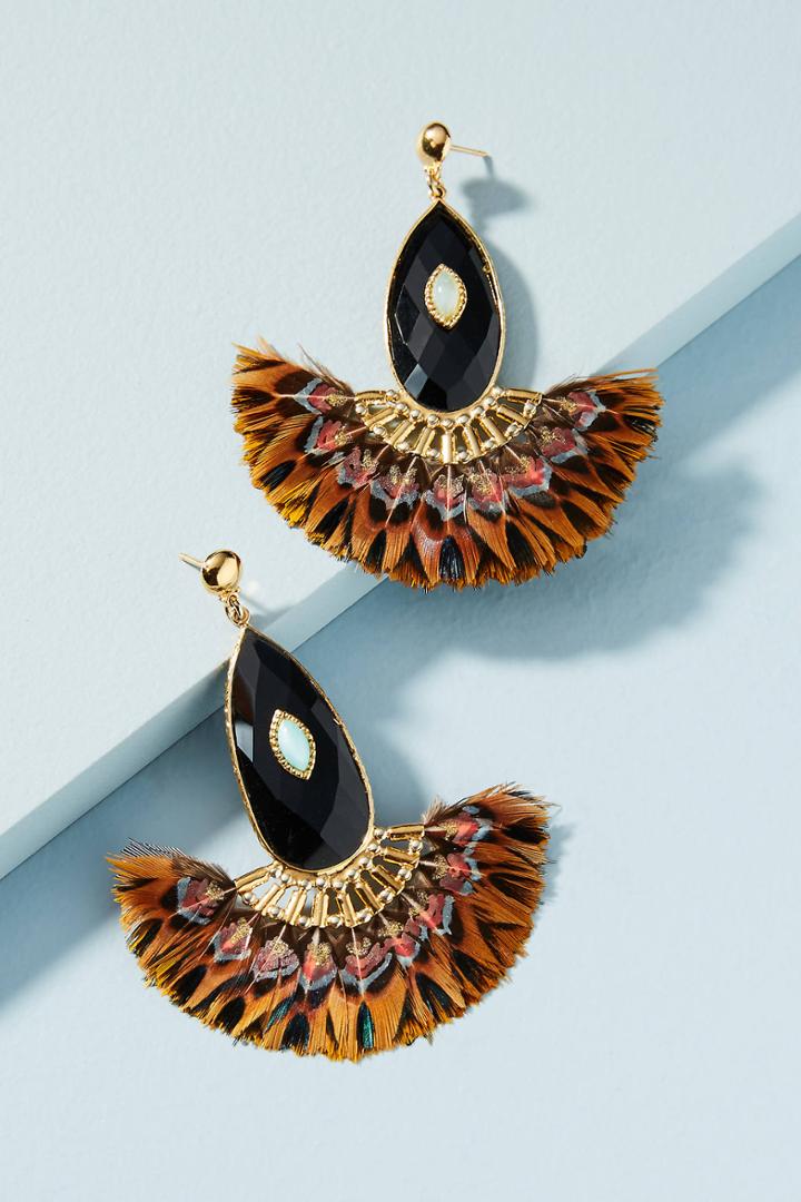 Gas Bijoux Paon Drop Earrings