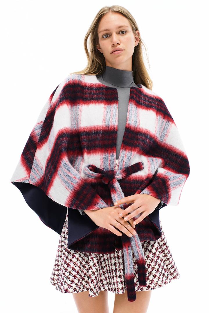 Anthropologie Johanna Plaid Capelet