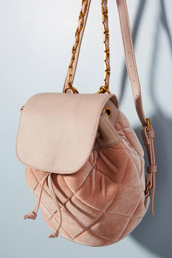 Anthropologie Velvet Backpack