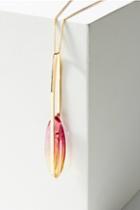 Colette Malouf Gemology Lucite Lentil Pendant Necklace