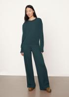 Vince Ribbed Wide Sleeve Nipped Waist Top