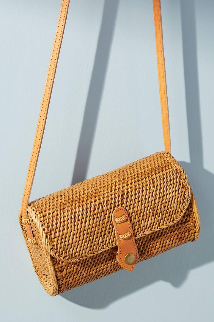 Anthropologie Yosemite Straw Crossbody Bag