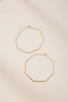 Anthropologie Octagon Hoop Earrings