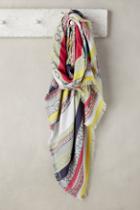 Anthropologie Striped Jacquard Scarf