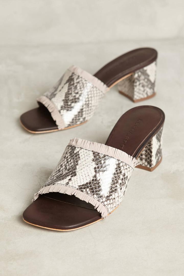 Anthropologie Hl Mule Snake Fringe Detl