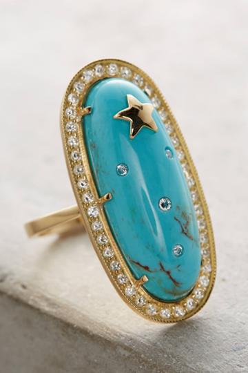 Andrea Fohrman Turquoise Starlight Ring