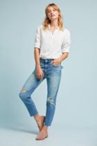 Mother The Sinner Frayed High-rise Straight Jeans