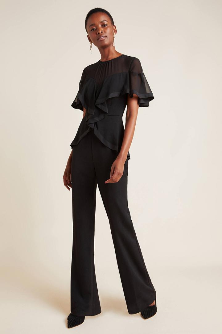 Harlyn Amaris Flutter-sleeved Jumpsuit
