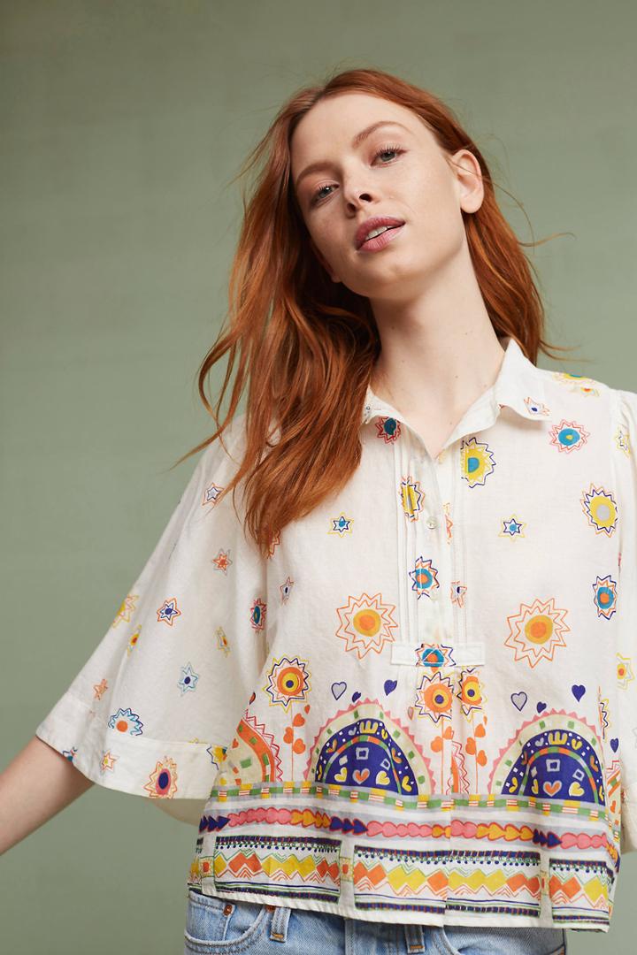 Maeve Eliot Popover Blouse