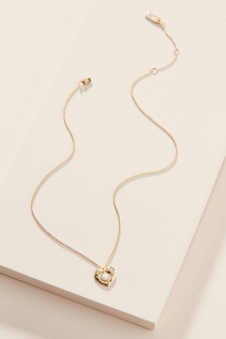 Elizabeth Stone Sculpted Heart Necklace