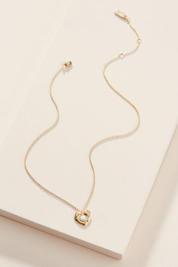Elizabeth Stone Sculpted Heart Necklace