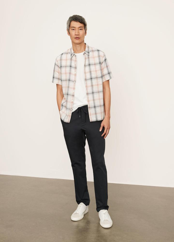 Vince Topanga Plaid Short Sleeve Shirt