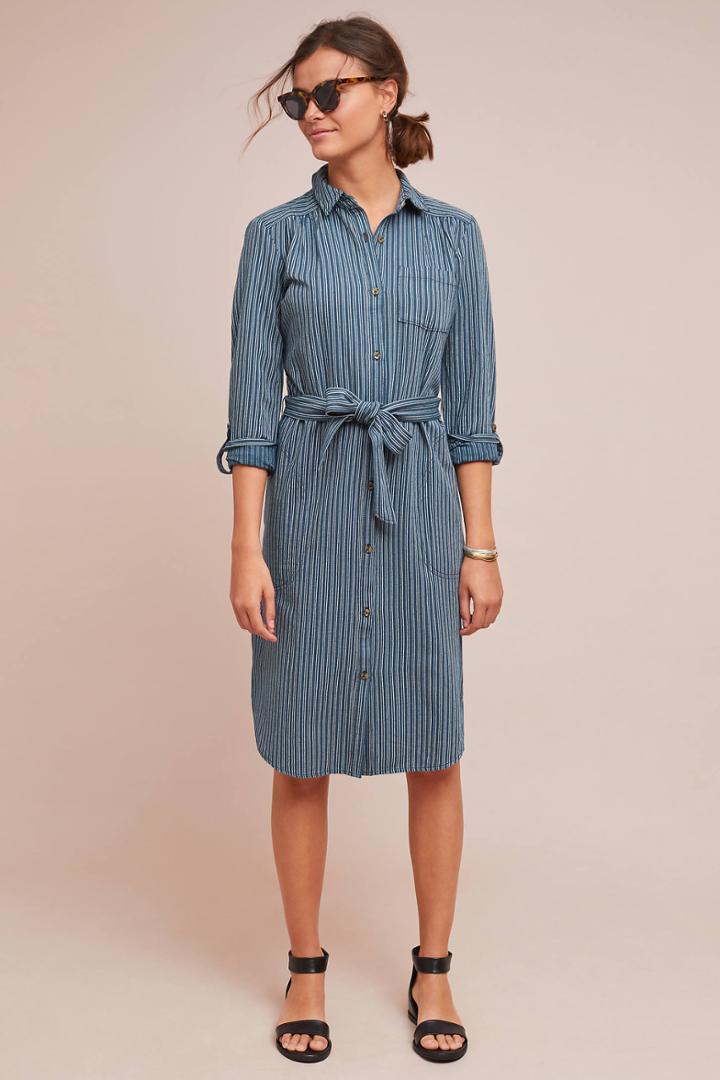 Anthropologie Bellamy Striped Shirtdress