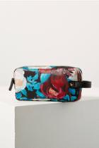 Anthropologie Floral Overlay Cosmetic Pouch