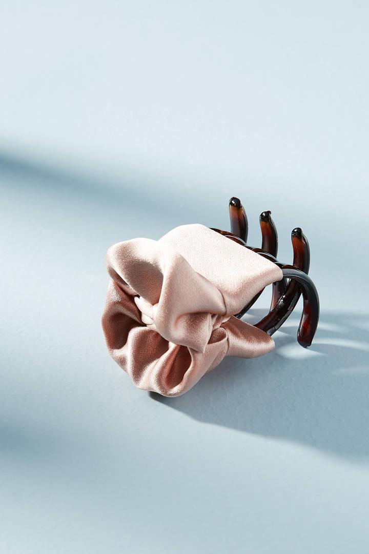 France Luxe Silk-wrapped Mini Hair Clip
