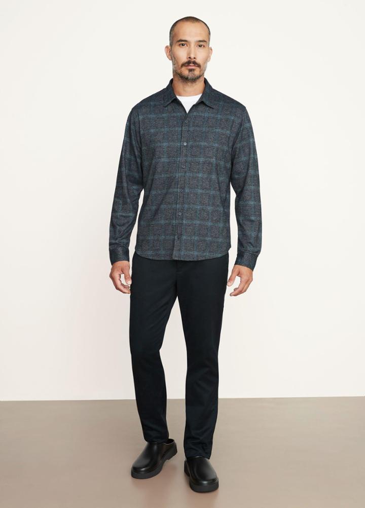 Vince Plaid Jacquard Button Down Shirt