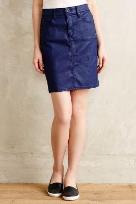 Anthropologie Ag Coated Denim Pencil Skirt