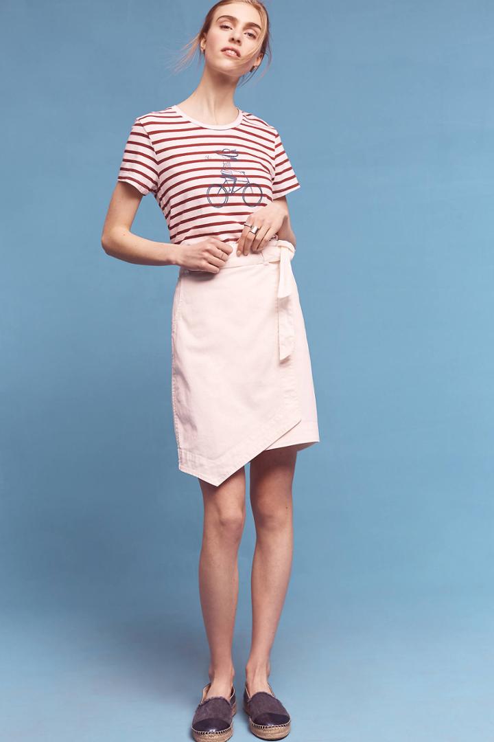 Pilcro Asymmetrical Chino Skirt