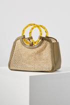 Anthropologie Portia Woven Ring Handle Tote