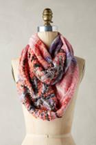 Anthropologie Abstract Embroidered Infinity Scarf