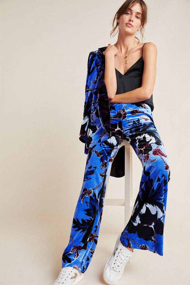 Diane Von Furstenberg Velvet Erica Trousers