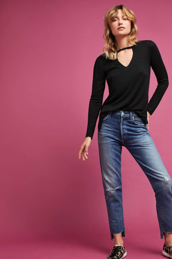 Pure + Good Cutout Long-sleeve Tee