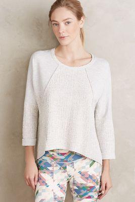 La Made Tweeded High-low Pullover