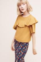 Whit Goldenrod Ruffle Top