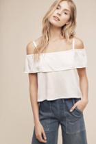 Lacausa Cropped Open-shoulder Top
