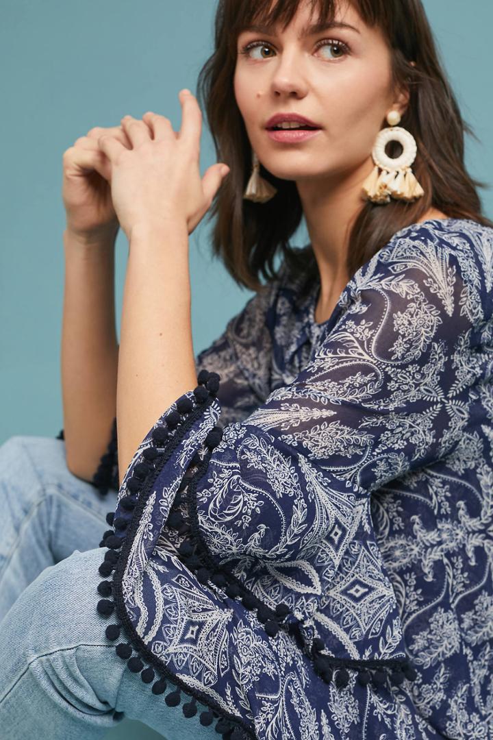 Misa Armacost Bell-sleeved Blouse