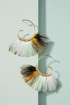 Gas Bijoux Tonal Abuzios Feather Hoop Earrings