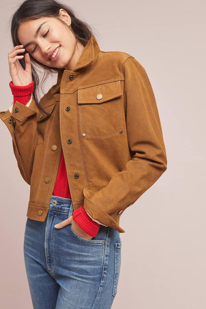 Frye The Trucker Suede Jacket