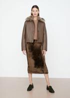 Vince Combo Collar Leather Jacket