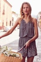 Ranna Gill Embroidered Vines Romper