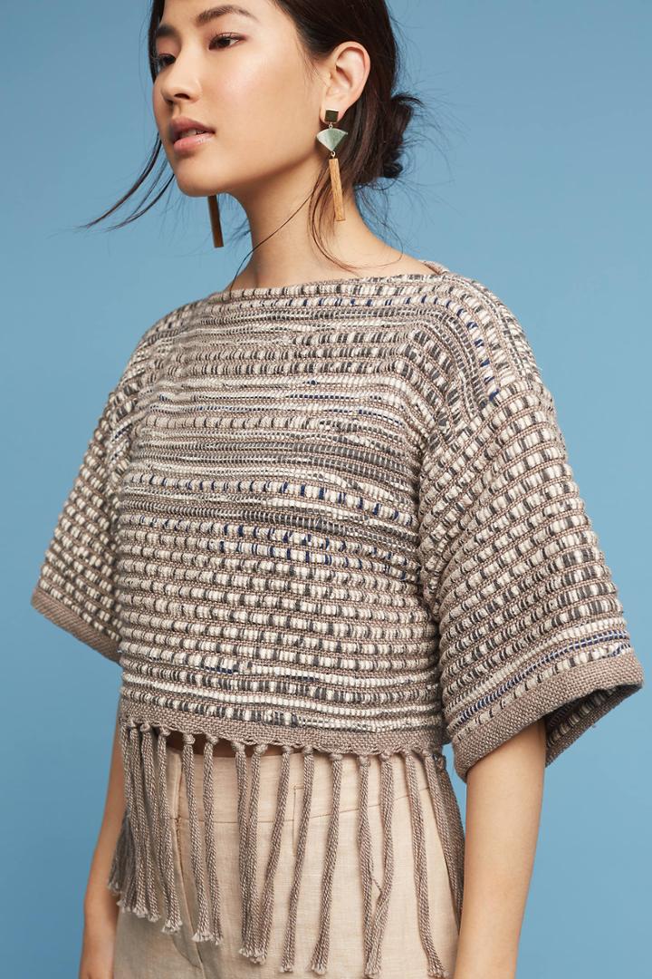 Study Ny Woven Fringe Top