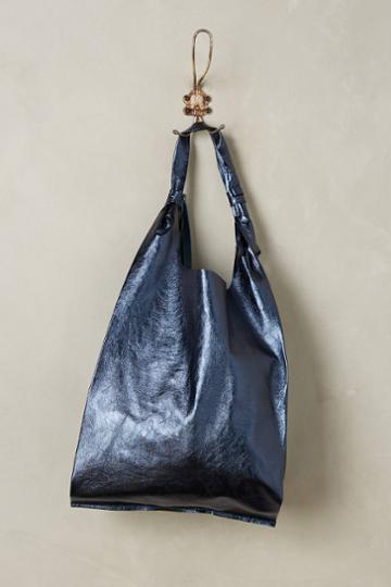 Anita Bilardi Reversible Pleated Leather Tote