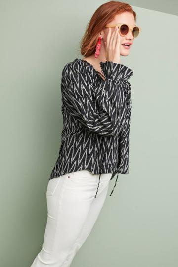 Kinga Csilla Ikat Peasant Blouse