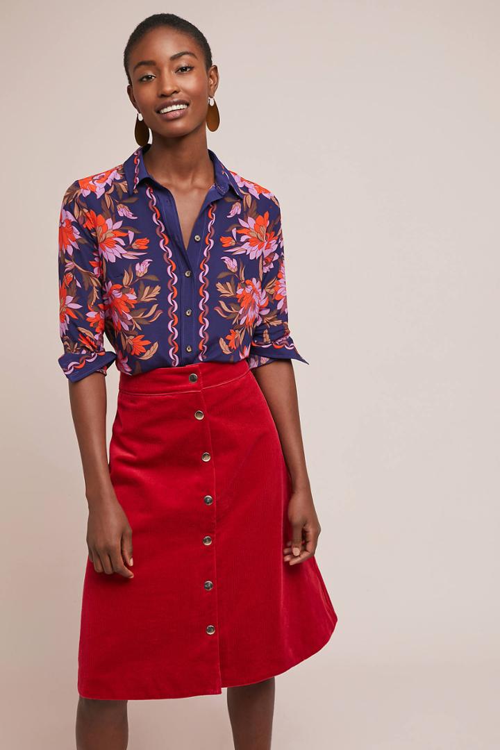 Maeve Paradigm Silk Buttondown