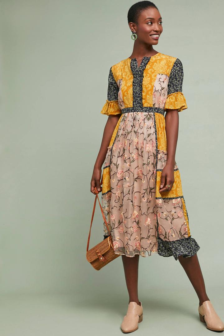 Let Me Be Autumn Patchwork Dress